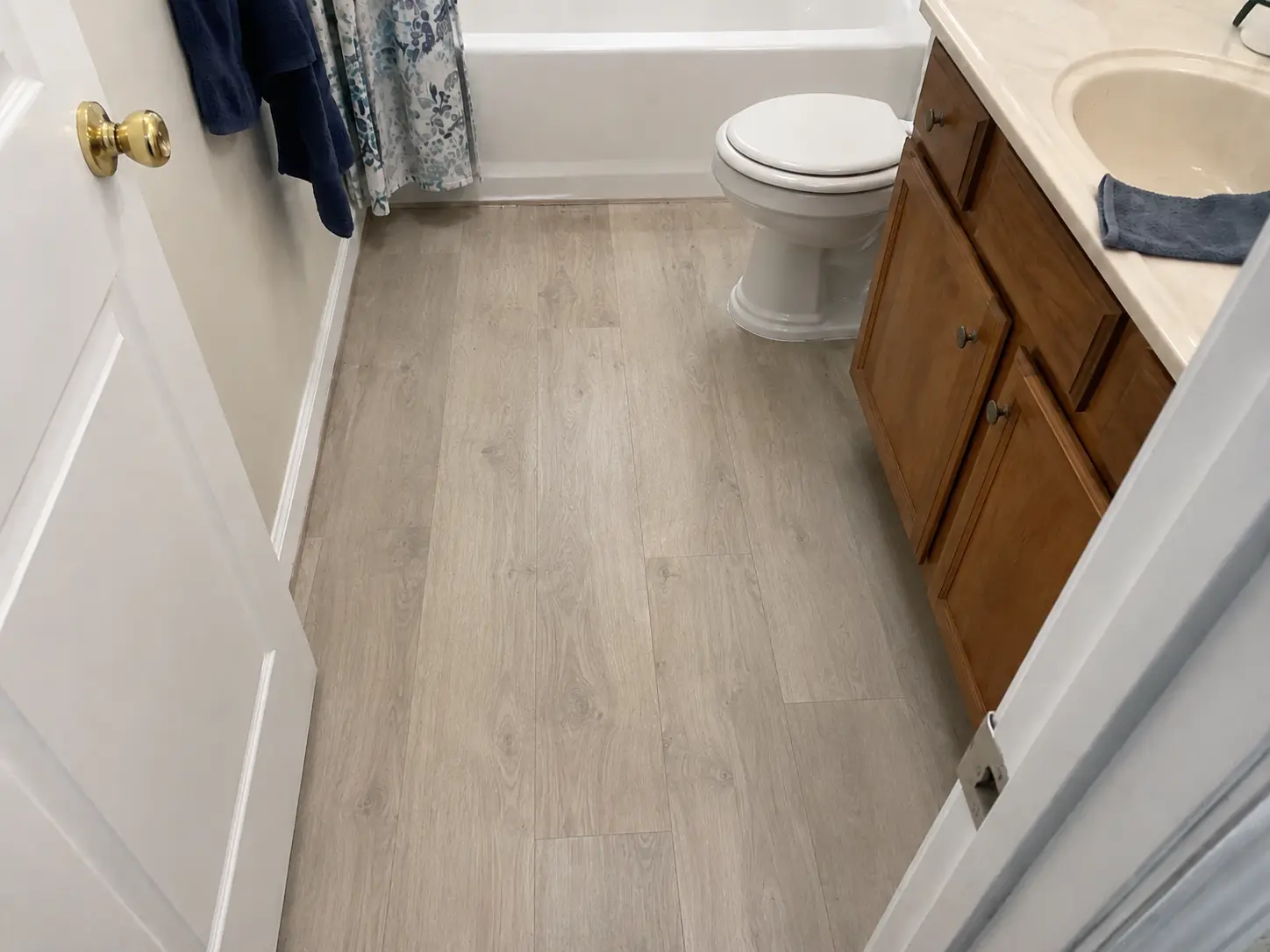 After Waterproof Vinyl Bathroom Upgrade